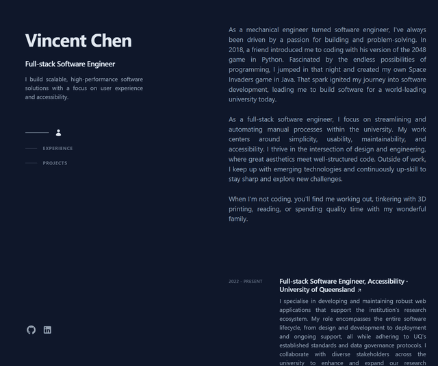 Personal Portfolio Website preview
